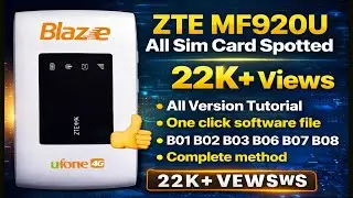 How To ZTE MF920U All Sim Card Unlock Ufone blaze device unlock kese krein full video no sound