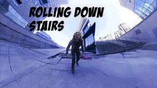 Rolling Down Stairs On Inline Skates (Or Trying To)