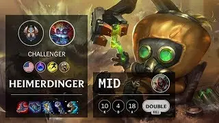 Heimerdinger Mid vs Zed - NA Challenger Patch 10.3