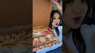 Trying KFC chicken and waffles 🤔🤭 #youtubeshorts #shorts #mukbang #chicken #waffles #snacks