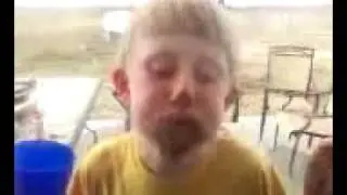lance licking the window