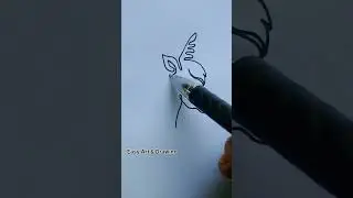 How to draw One line art of Unicorn🦄 #shorts #viral #fyp