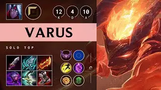 Varus Top vs Gnar: Godlike - EUW Master Patch 14.23