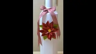 No.101 - Poinsettia Wine Bottle Sleeve - JanB UK Stampin' Up! Demonstrator Independent