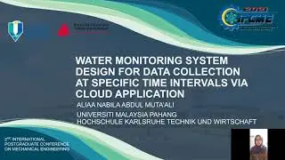 IPCME2021 WATER MONITORING SYSTEM DESIGN AT SPECIFIC INTERVALS VIA CLOUD APPLICATION