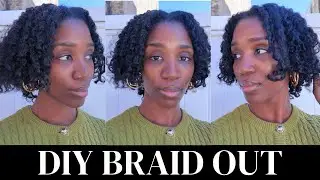 EASY Braid Out Tutorial On NATURAL Wet Hair | NO BLOW DRYER NEEDED!