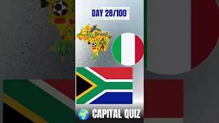 Day 28/100 🌍 Capitals Quiz! Can you name them all? #shorts