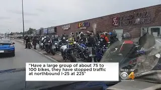 Motorcycles Disrupt Traffic Through Denver