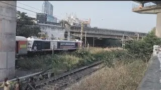 City Union Bank ad RPM WAP 7 37210 Grand Trunk(GT) superfast skips guindy after clearing TSR