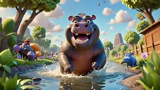 The Happy Hippo&rsquo;s Muddy Bath 🦛🛁 | Fun Kids&rsquo; Song | Learn Animals and Bath Time