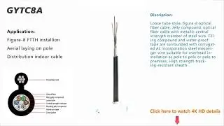 Outdoor Aerial Self Supporting Figure 8 Fiber Optic Cable GYTC8A