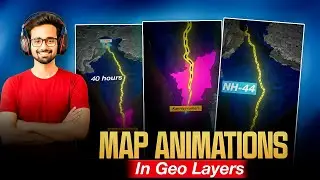 Viral Reel Map Animation in GeoLayers 3 | Full Tutorial in Hindi