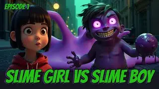 Slime Girl vs. Evil Slime Boy! 💚💜 Epic Superhero Battle | Animated Adventure for Kids