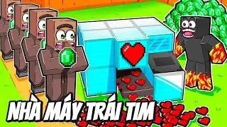 Thử Thách Xây Dựng Nhà Máy Trái Tim Và Trở Thành Tỷ Phú Trong Minecraft Siêu Bất Ổn 🤣
