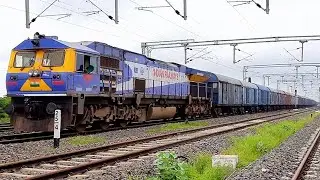 Aggressive WDG5 - Bheem 50003 with BCNHL wagon row & WAG9 with rake of BLC wagon towards Pipavav