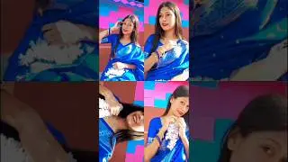 layout idea in blue saree💙✨/Instagram story idea/#shorts #poses