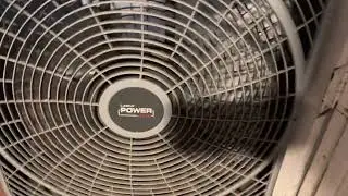 20in Lasko Power plus box fan start up