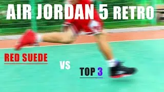Air Jordan 5 Retro Red suede VS TOP3