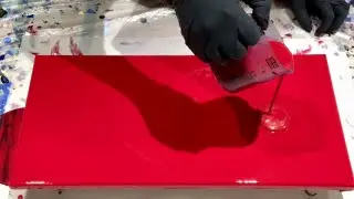 (317) Moving Straight Pour - Huge Cells No Silicone - Acrylic Paint Pouring - Fluid Art