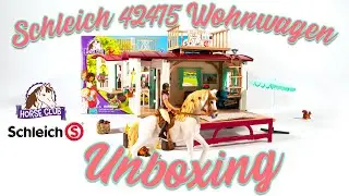 Schleich Wohnwagen f&uuml;r geheime Club Treffen mit Pferd und Reiter 42415 Unboxing Aufbauen Spa&szlig; haben