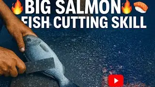 ✨&hearts;️ Master Salmon Cutting Technique | Fast & Satisfying #fillet #fishcutting #viral #seafood #fish 