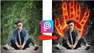 #jkeditingbhildi Creative Fire Hand Photo Editing Tutorial 🔥 PicsArt Editing Tutorial
