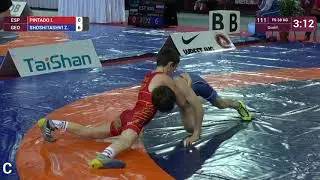 Qual. FS - 38 kg: I. PINTADO (ESP) v. Z. SHOSHITASHVI (GEO)