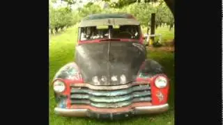 53 rat rod chevy suburban interior and modified bumper. hot rod