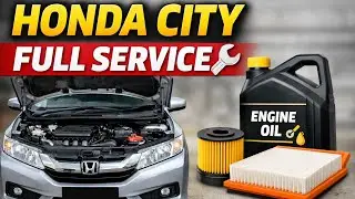 Honda City Car Service Full Process | Engine Oil, Oil Filter, Air Filter Change | Complete Service 