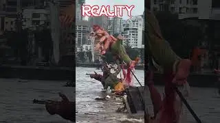 Parel cha maharaja 🥺😔 Dikhava vs reality 2025 #visarjan #parelchamaharaja #ganpativisarjan #shorts
