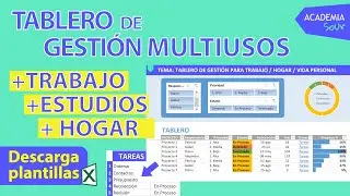 📊 Tablero MULTIUSOS de GESTIÓN, para tu TRABAJO, ESTUDIOS, HOGAR ⭐ Descarga la PLANTILLA aquí.