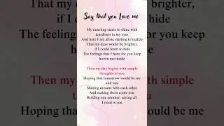 Say that you Love me by Kyla and JayR