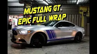 Full wrap & Custom Racing Stripe on Mustang GT