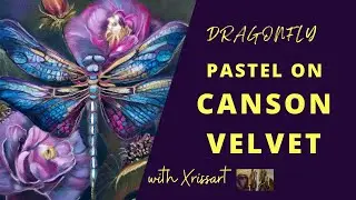 Dragonfly PanPastel Pastel Pencils Canson Velvet Paper