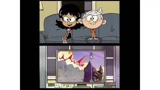 Lincoln and Stella watching The Owl House X Amphibia Chibi Tales crossover on Disney (my property)