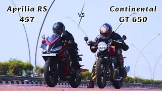 Aprilia RS 457 vs Continental GT 650 | Cafe Racer vs Segment Killer ⚡