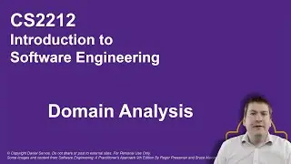 CS2212: Domain Analysis