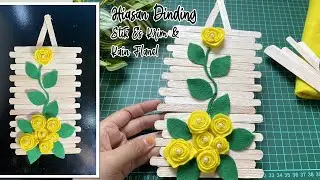 Kerajinan dari Stik Es Krim dan Kain Flanel - Hiasan Dinding dan Pintu Kamar Cantik