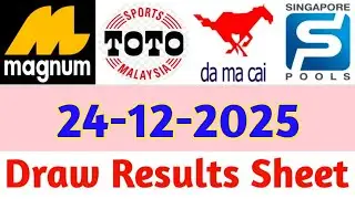 24-12-2024 Today 4D Results Magnum Toto Kuda/Damacai | 4d Result Today | Today 4d Result Live