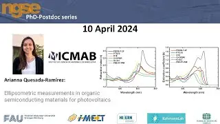 Arianna Quesada-Ram&iacute;rez &ndash;  Ellipsometric measurements in organic semiconducting materials for PV