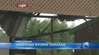 Storm damage in Chowan County