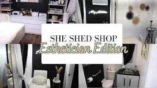 She Shed Shop Room Tour| ESTHETICIAN EDITION