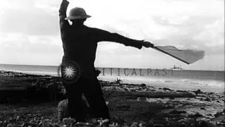 Survey of Clipperton Island during Byrd expedition. HD Stock Footage