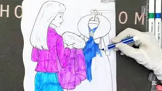 Barbie Fashion Show 👗 Coloring her Most Colorful Dresses 🎨✨