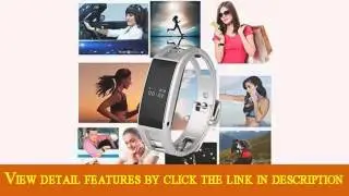 Excelvan Fashion Womens MTK6260 Bluetooth Phone Companion Smart Bracelet Watches Sync Call SMS Music