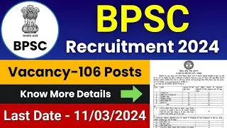 BPSC Assistant Architect Jobs 2024 #jobs2024 #latestjobs #govtjob