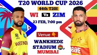 ZIM VS WI World Cup 44th Match Prediction Today| ZIM VS WI Pitch Report | ZIM VS WI Prediction🔥