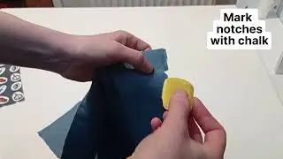 Task 1: Check notches and overlock edges - How to sew drawstring bag.