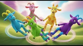 Five Goat&rsquo;s Roller Skating Spin | Nursery Rhymes for Kids | Baby Songs and Learning Videos