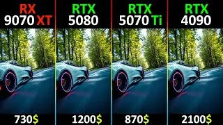 RX 9070 XT vs RTX 5080 vs RTX 5070 Ti vs RTX 4090 TEST IN 10 GAMES - R7-7800X3D -RT DLSS/FSR